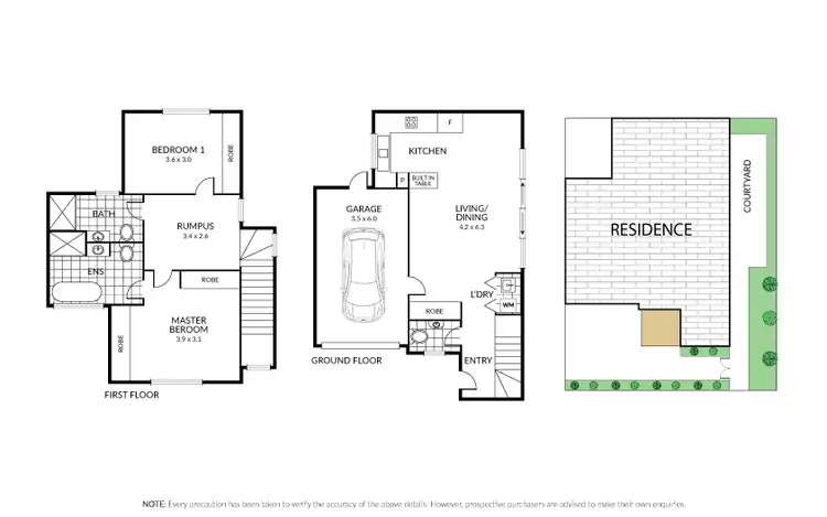 Floorplan of Homely townhouse listing, 4/12 Francesco Street, Bentleigh East VIC 3165