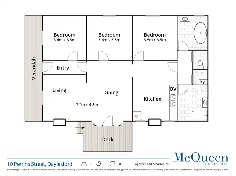 Floorplan of Homely house listing, 10 Perrins Street, Daylesford VIC 3460