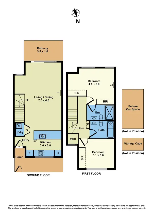 Floorplan of Homely townhouse listing, 134/6 Paine Street, Newport VIC 3015