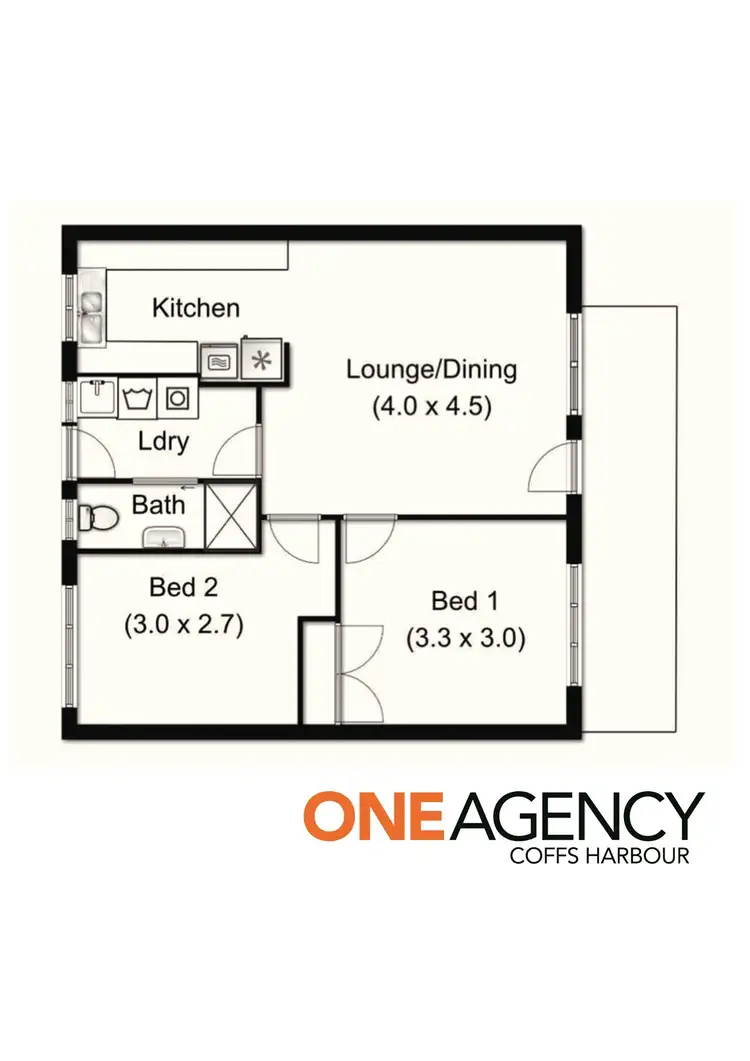 Floorplan of Homely unit listing, 2/25 Bent Street, Coffs Harbour NSW 2450