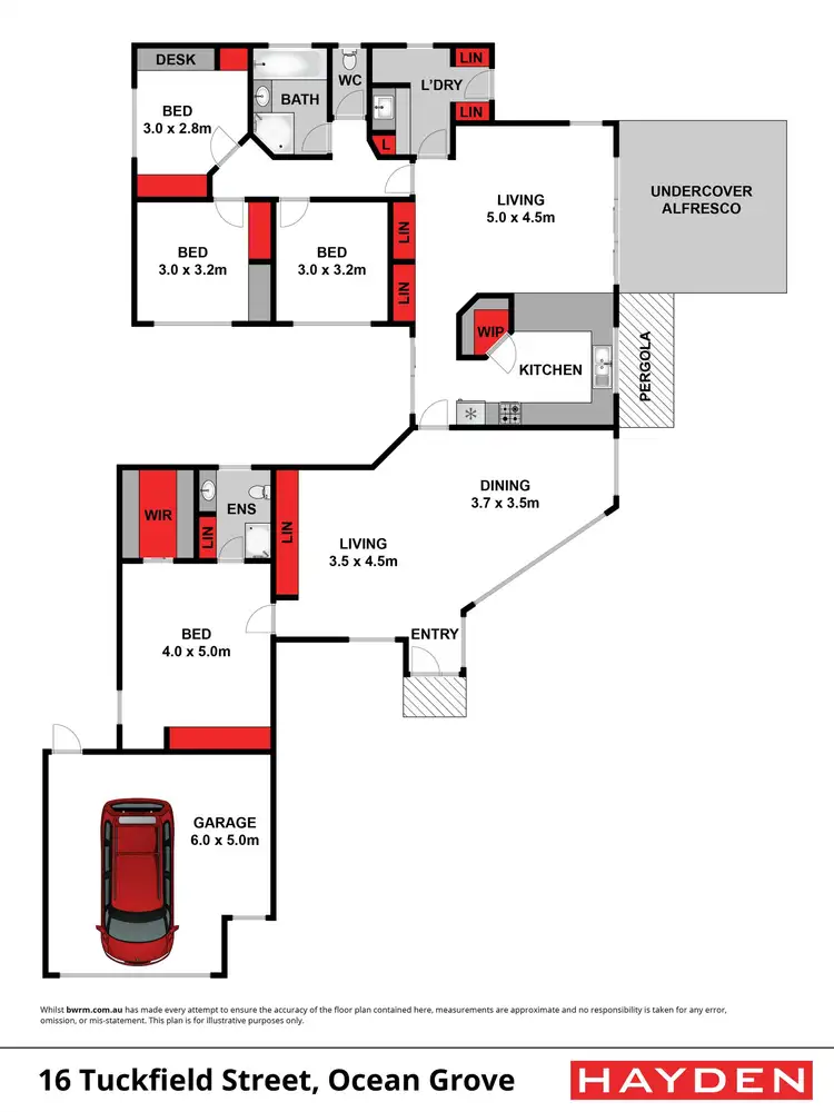 Floorplan of Homely house listing, 16 Tuckfield Street, Ocean Grove VIC 3226