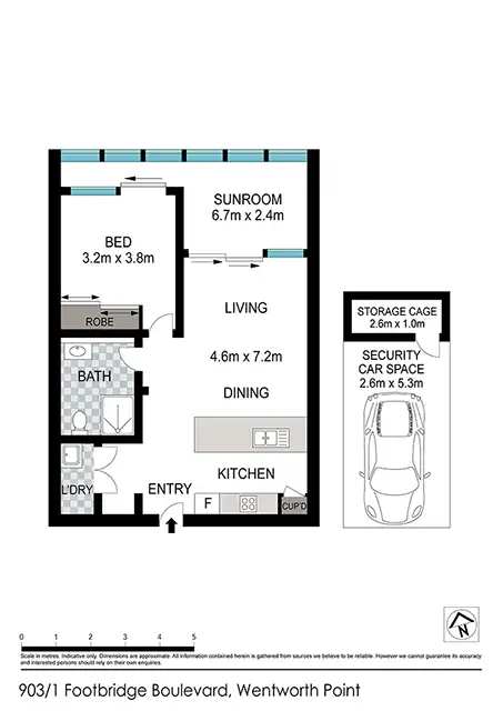 Floorplan of Homely unit listing, 903/1 Footbridge Boulevard, Wentworth Point NSW 2127