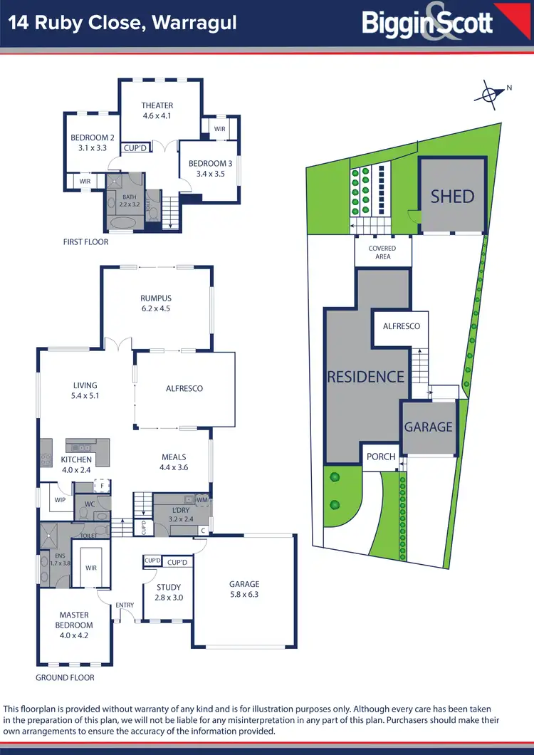 Floorplan of Homely house listing, 14 Ruby Close, Warragul VIC 3820