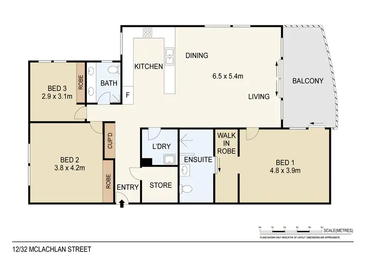 Floorplan of Homely unit listing, 12/32 McLachlan Street, Darwin City NT 800