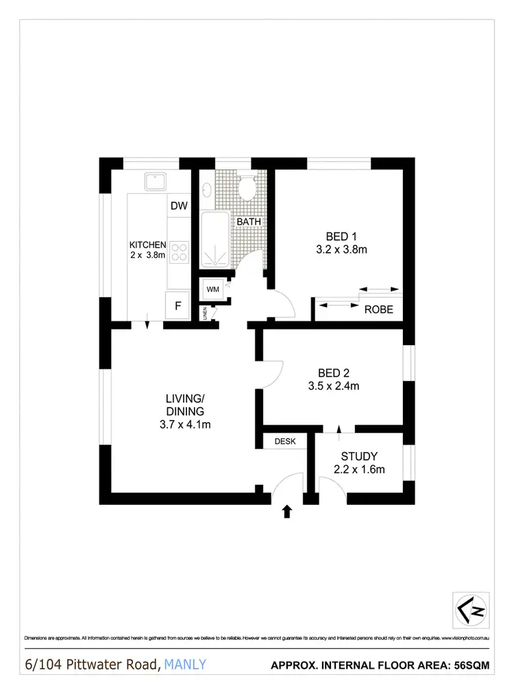 Floorplan of Homely apartment listing, 6/104 Pittwater Road, Manly NSW 2095
