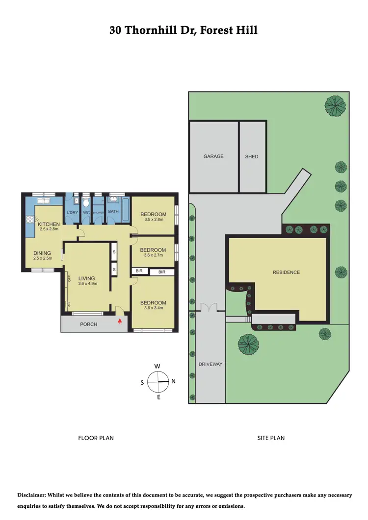 Floorplan of Homely house listing, 30 Thornhill Drive, Forest Hill VIC 3131