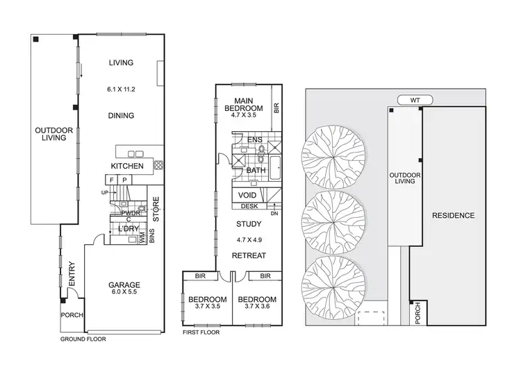Floorplan of Homely townhouse listing, 8/53 Tootal Road, Dingley Village VIC 3172
