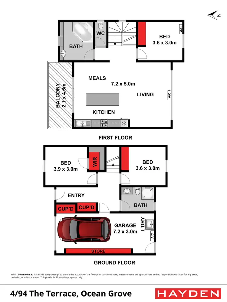 Floorplan of Homely house listing, 4/94 The Terrace, Ocean Grove VIC 3226