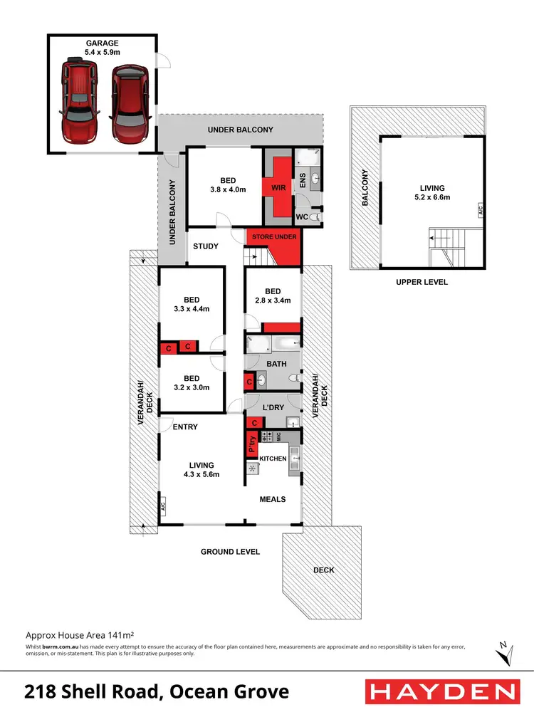 Floorplan of Homely house listing, 218 Shell Road, Ocean Grove VIC 3226