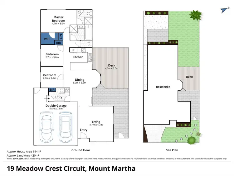 Floorplan of Homely house listing, 19 Meadow Crest Circuit, Mount Martha VIC 3934