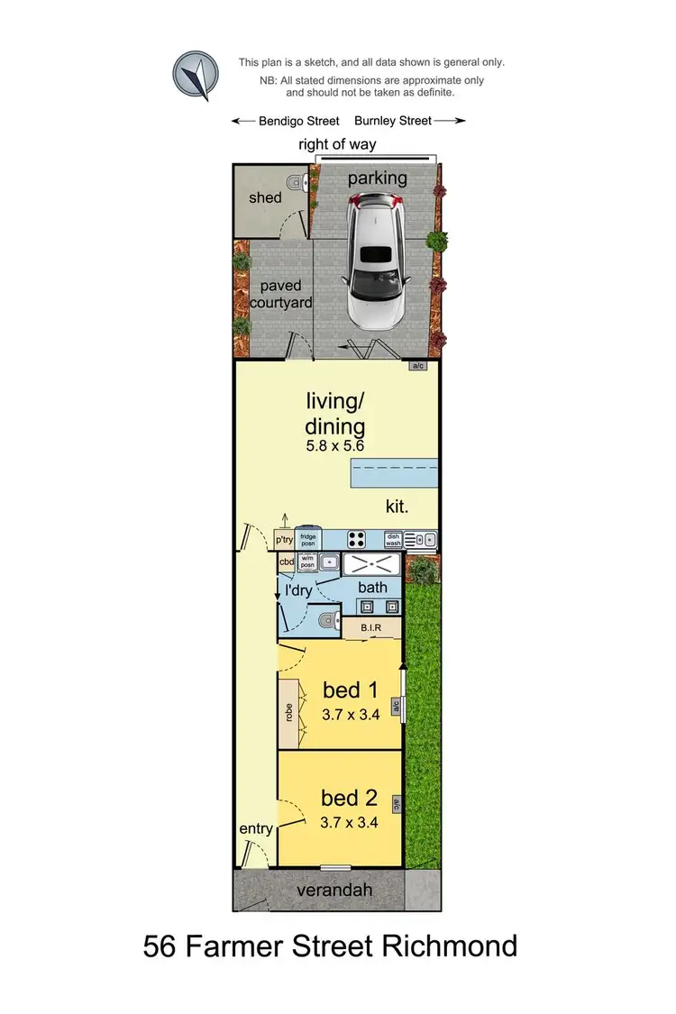Floorplan of Homely house listing, 56 Farmer Street, Richmond VIC 3121