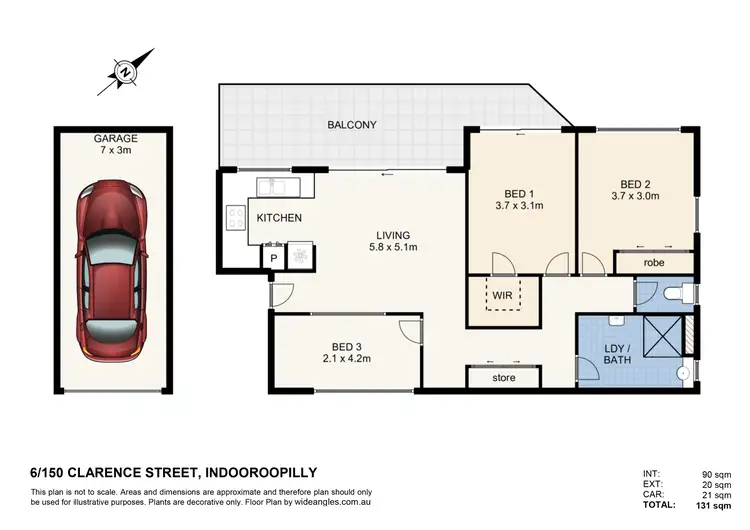 Floorplan of Homely unit listing, 6/150 Clarence Road, Indooroopilly QLD 4068