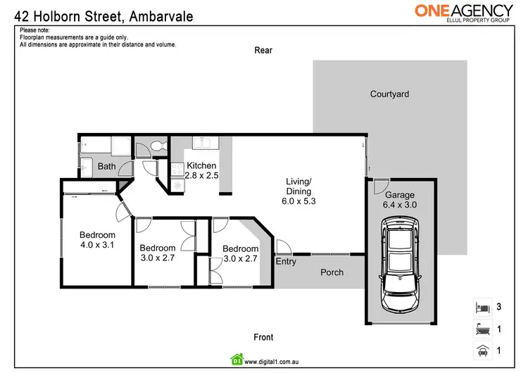 Floorplan of Homely villa listing, 42 Holborn Street, Ambarvale NSW 2560