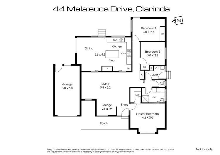 Floorplan of Homely house listing, 44 Melaleuca Drive, Clarinda VIC 3169