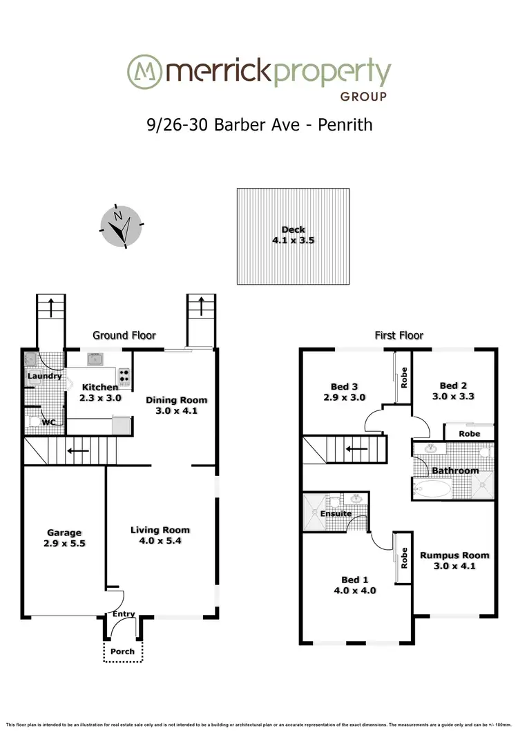 Floorplan of Homely townhouse listing, 9/26-30 Barber Avenue, Penrith NSW 2750