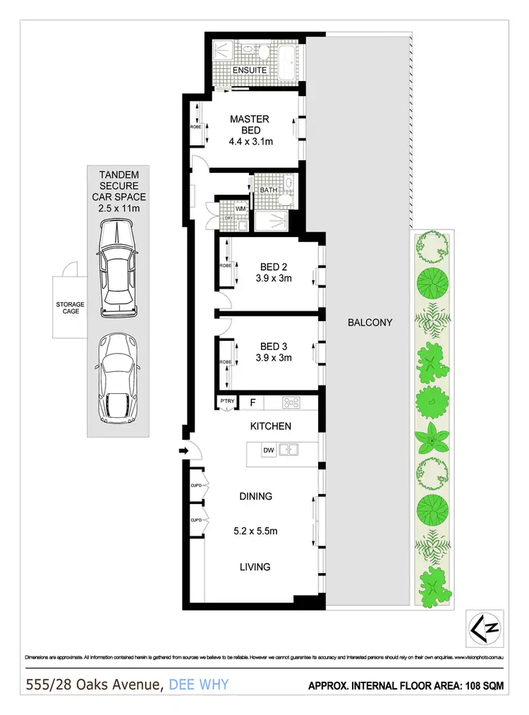 Floorplan of Homely apartment listing, 555/28 Oaks Avenue, Dee Why NSW 2099