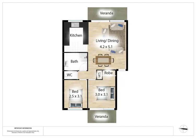 Floorplan of Homely unit listing, 3/22 Moate Street, Georgetown NSW 2298
