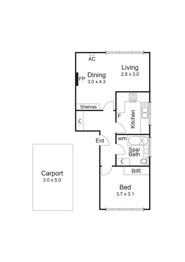 Floorplan of Homely apartment listing, 14/12 St Huberts Road, Carnegie VIC 3163