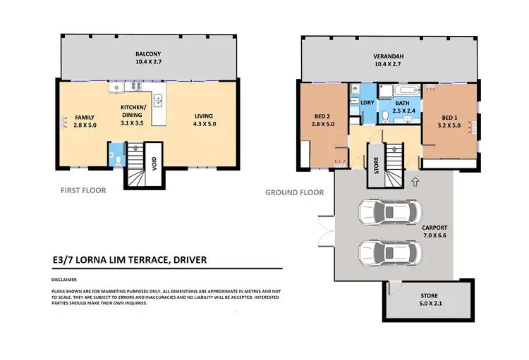 Floorplan of Homely townhouse listing, E3/7 Lorna Lim Terrace, Driver NT 830