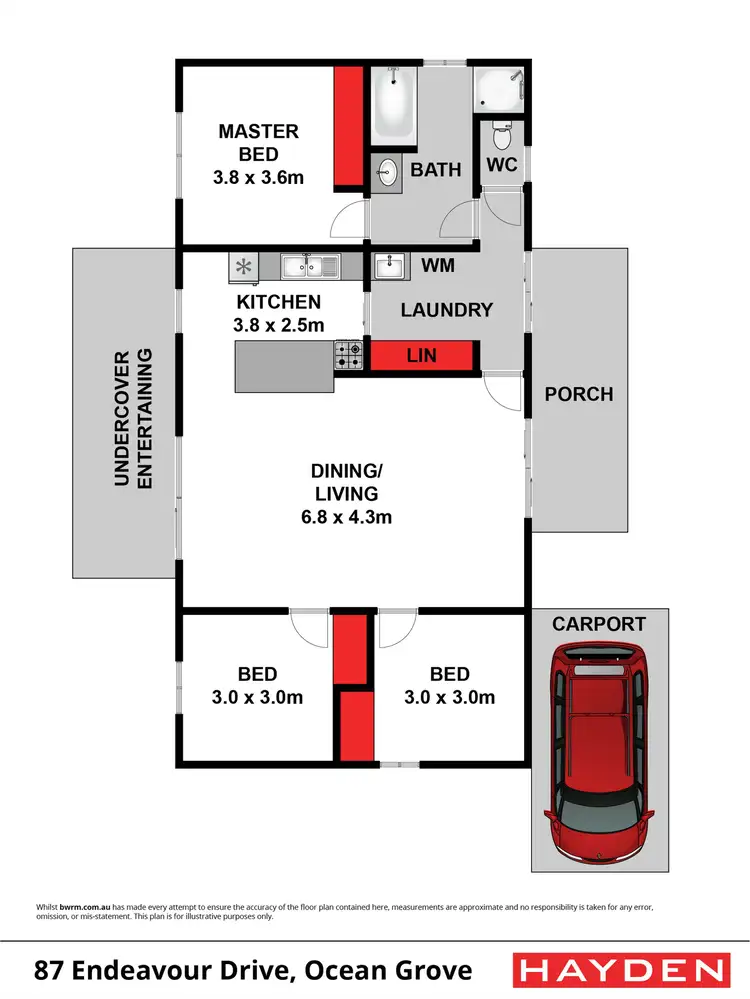 Floorplan of Homely house listing, 87 Endeavour Drive, Ocean Grove VIC 3226