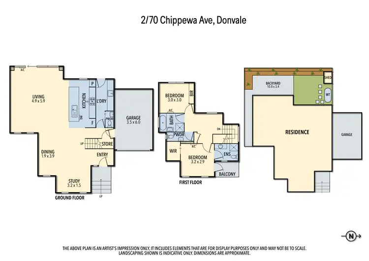 Floorplan of Homely townhouse listing, 2/70 Chippewa Avenue, Donvale VIC 3111