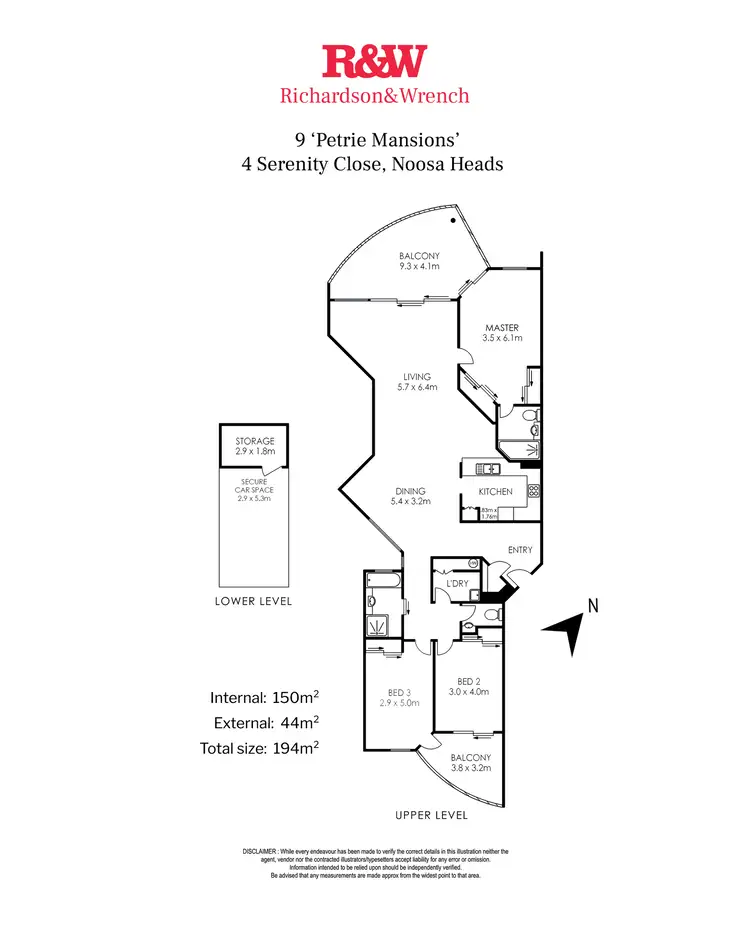 Floorplan of Homely apartment listing, Petrie Mansions 9/4 Serenity Close, Noosa Heads QLD 4567