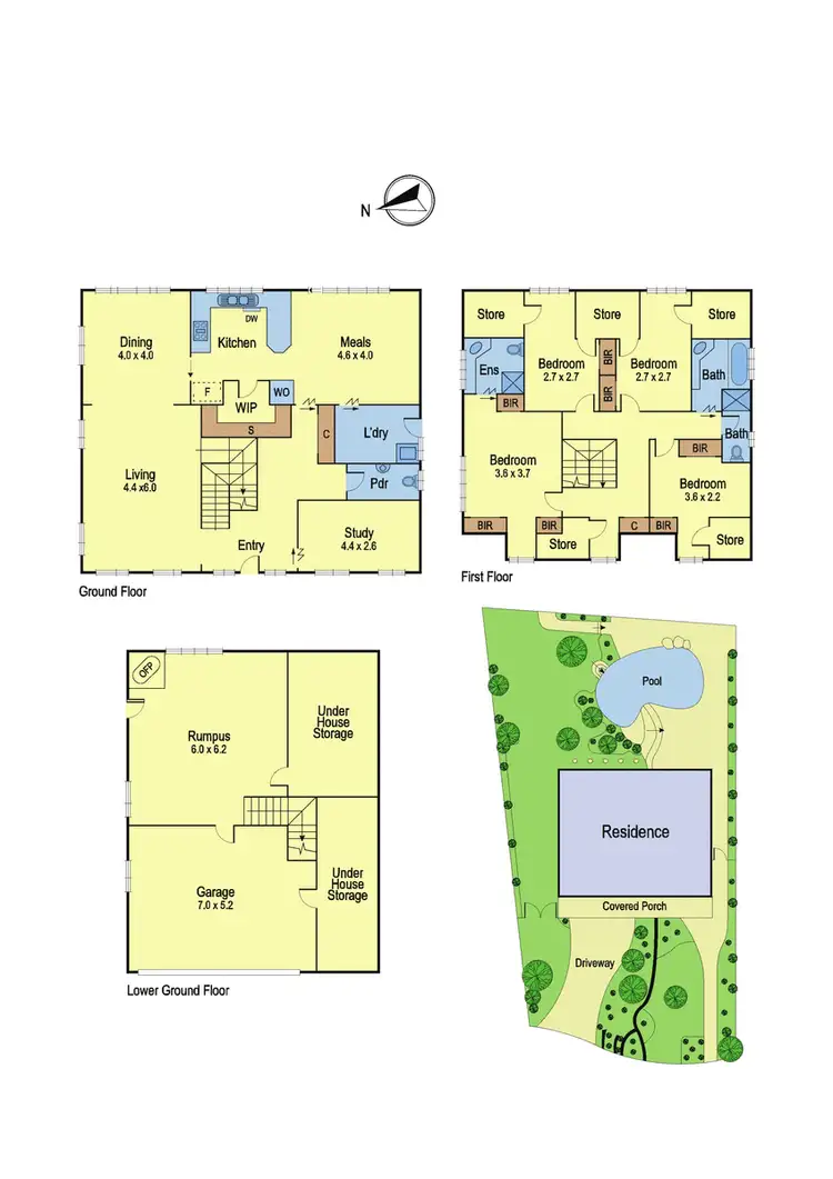 Floorplan of Homely house listing, 4 Montpellier Crescent, Templestowe Lower VIC 3107