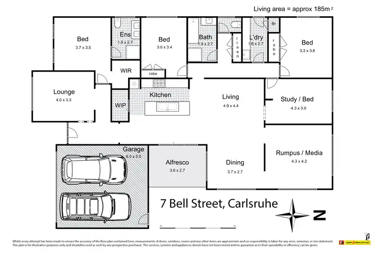 Floorplan of Homely house listing, 7 Bell Street, Carlsruhe VIC 3442