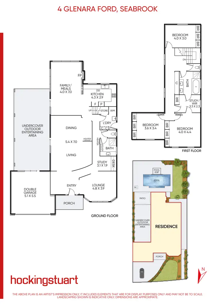Floorplan of Homely house listing, 4 Glenara Ford, Seabrook VIC 3028