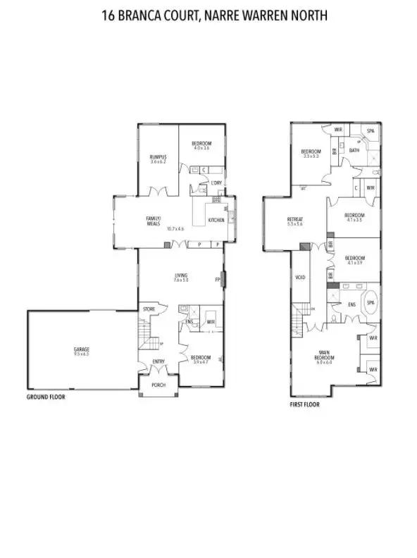 Floorplan of Homely house listing, 16 Branca Court, Narre Warren North VIC 3804