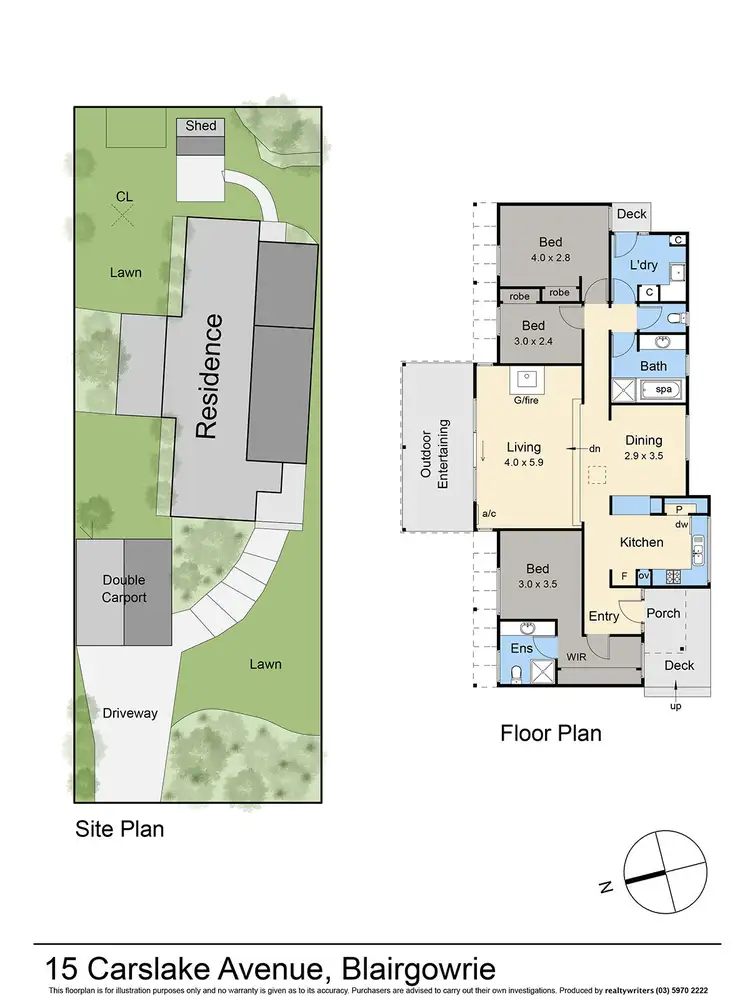 Floorplan of Homely house listing, 15 Carslake Avenue, Blairgowrie VIC 3942