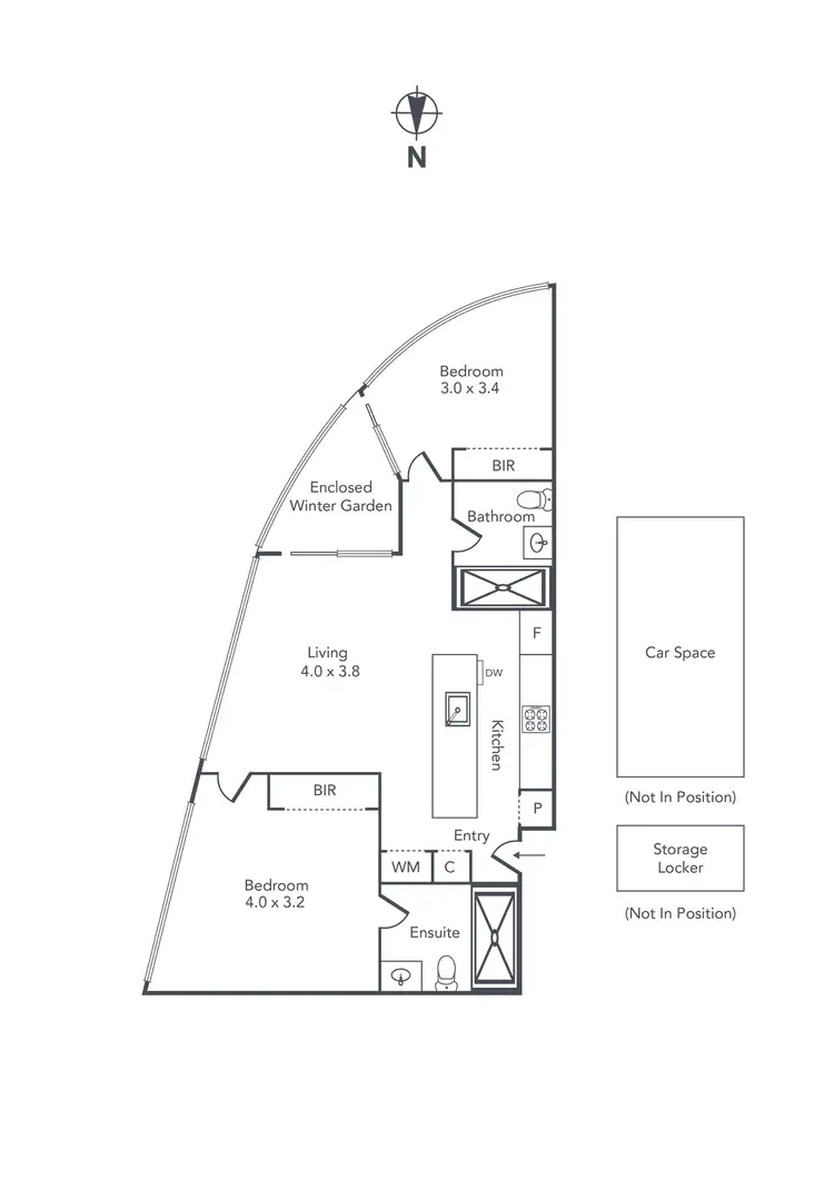 Floorplan of Homely apartment listing, 608/8 Bowen Crescent, Melbourne VIC 3004