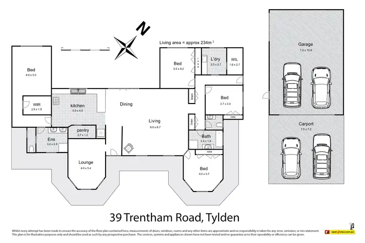 Floorplan of Homely house listing, 39 Trentham Road, Tylden VIC 3444