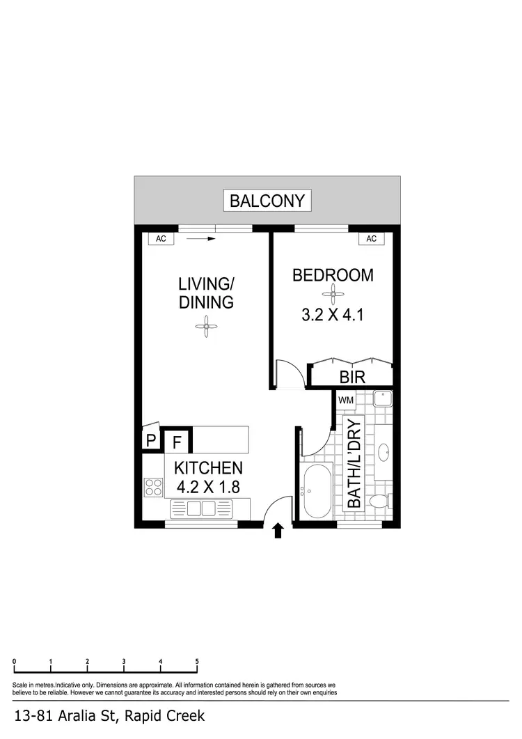 Floorplan of Homely unit listing, 13/81 Aralia Street, Rapid Creek NT 810