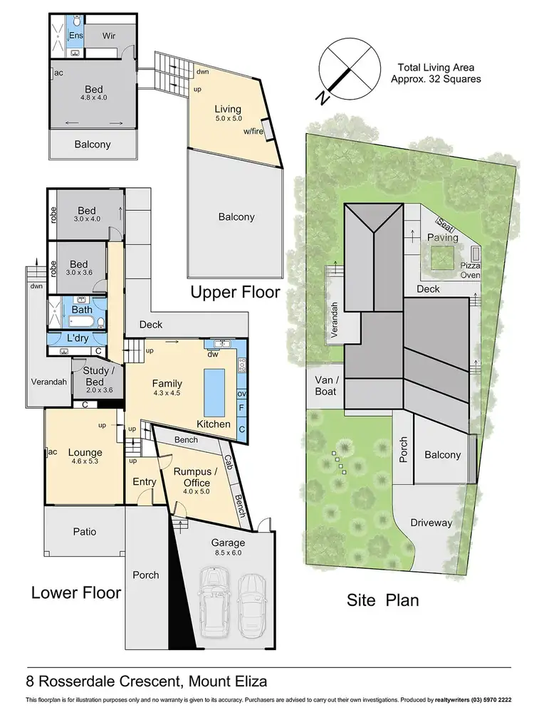 Floorplan of Homely house listing, 8 Rosserdale Crescent, Mount Eliza VIC 3930