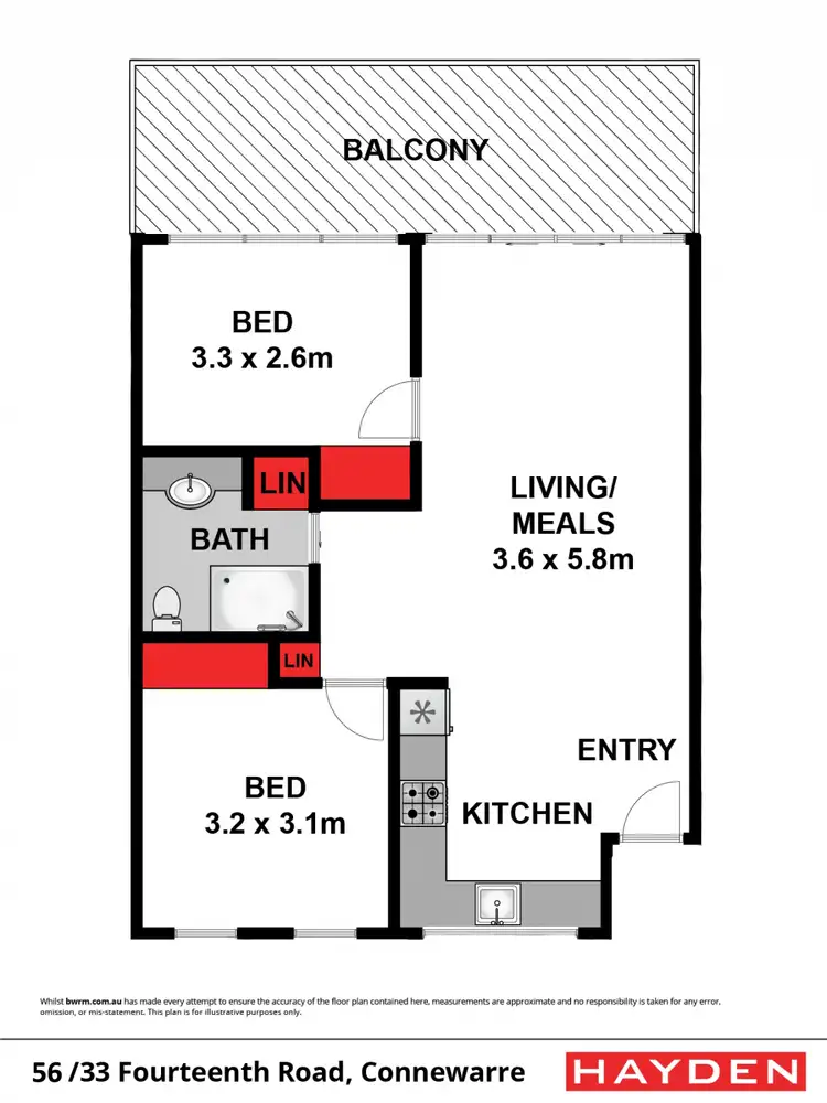 Floorplan of Homely unit listing, 56_29/33 Fourteenth Road, Connewarre VIC 3227