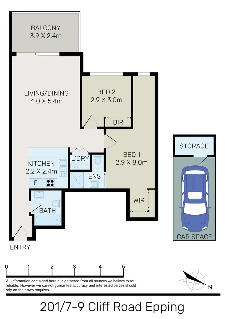 Floorplan of Homely apartment listing, 201/7-9 Cliff Road, Epping NSW 2121