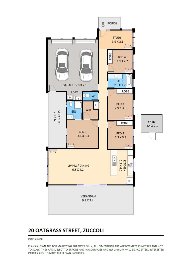 Floorplan of Homely house listing, 20 Oatgrass Street, Zuccoli NT 832