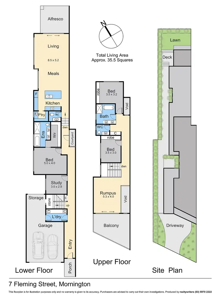 Floorplan of Homely house listing, 7 Fleming Street, Mornington VIC 3931