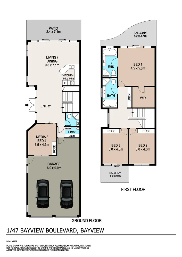 Floorplan of Homely townhouse listing, 1/47 Bayview Boulevard, Bayview NT 820