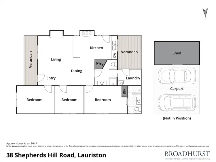 Floorplan of Homely house listing, 38 Shepherds Hill Road, Lauriston VIC 3444