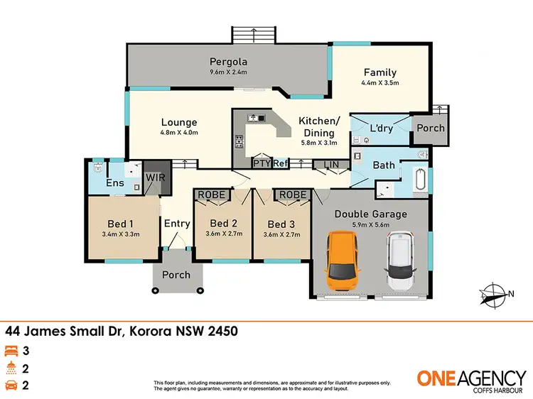 Floorplan of Homely house listing, 44 James Small Drive, Korora NSW 2450