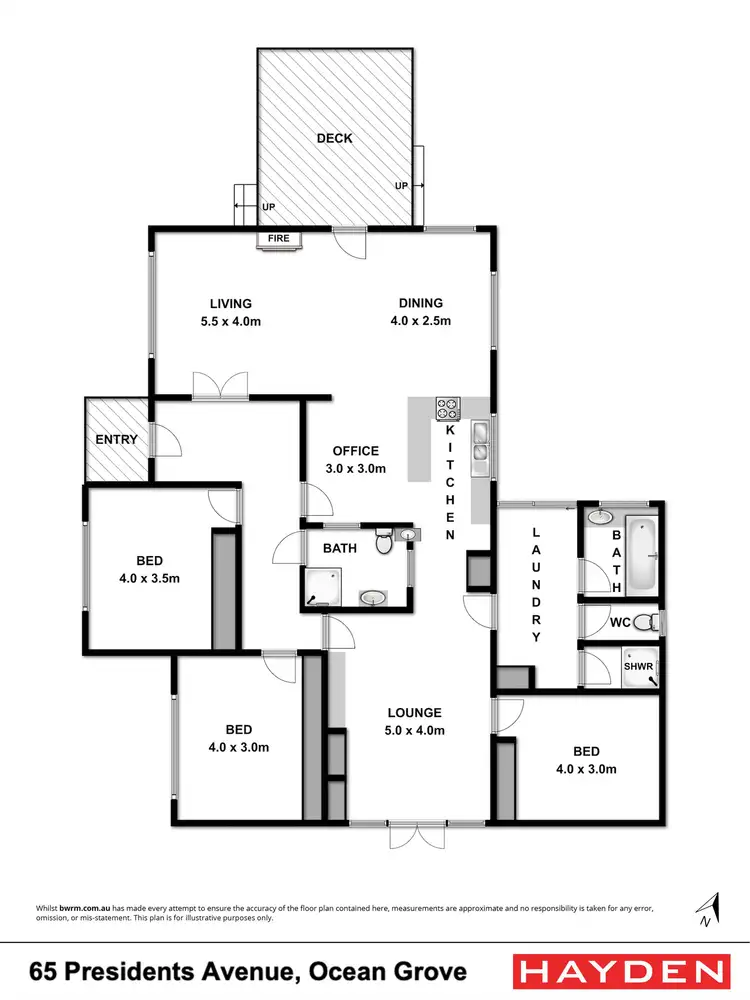 Floorplan of Homely house listing, 65 Presidents Avenue, Ocean Grove VIC 3226