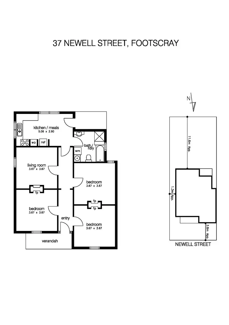 Floorplan of Homely house listing, 37 Newell Street, Footscray VIC 3011