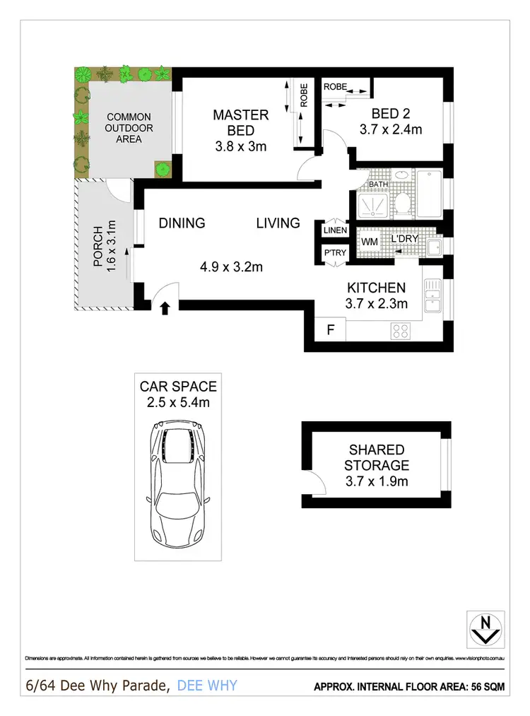 Floorplan of Homely apartment listing, 6/64 Dee Why Parade, Dee Why NSW 2099