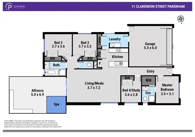 Floorplan of Homely house listing, 11 Clarendon Street, Pakenham VIC 3810