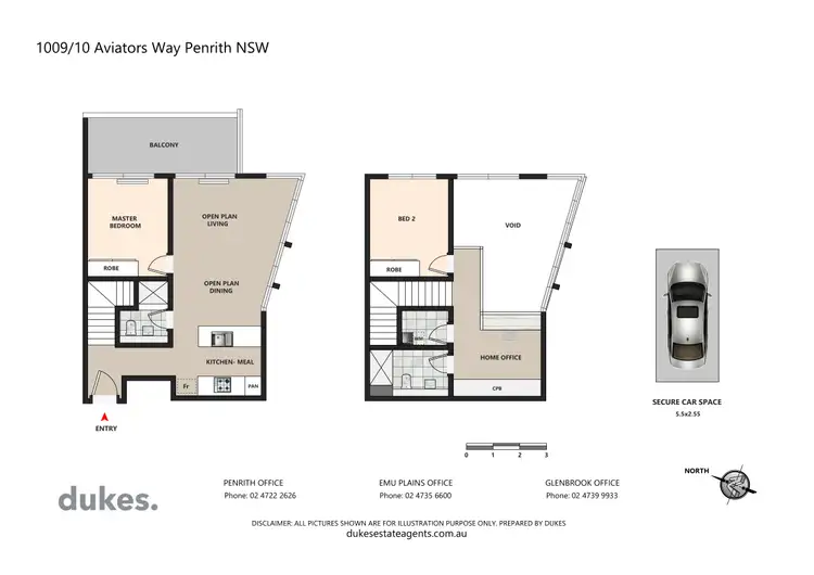 Floorplan of Homely apartment listing, 1009/10 Aviators Way, Penrith NSW 2750
