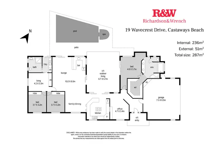 Floorplan of Homely house listing, 19 Wavecrest Drive, Castaways Beach QLD 4567