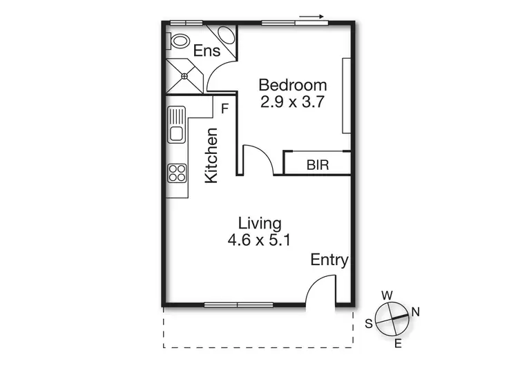 Floorplan of Homely unit listing, 6/42 Gillies Street, Fairfield VIC 3078