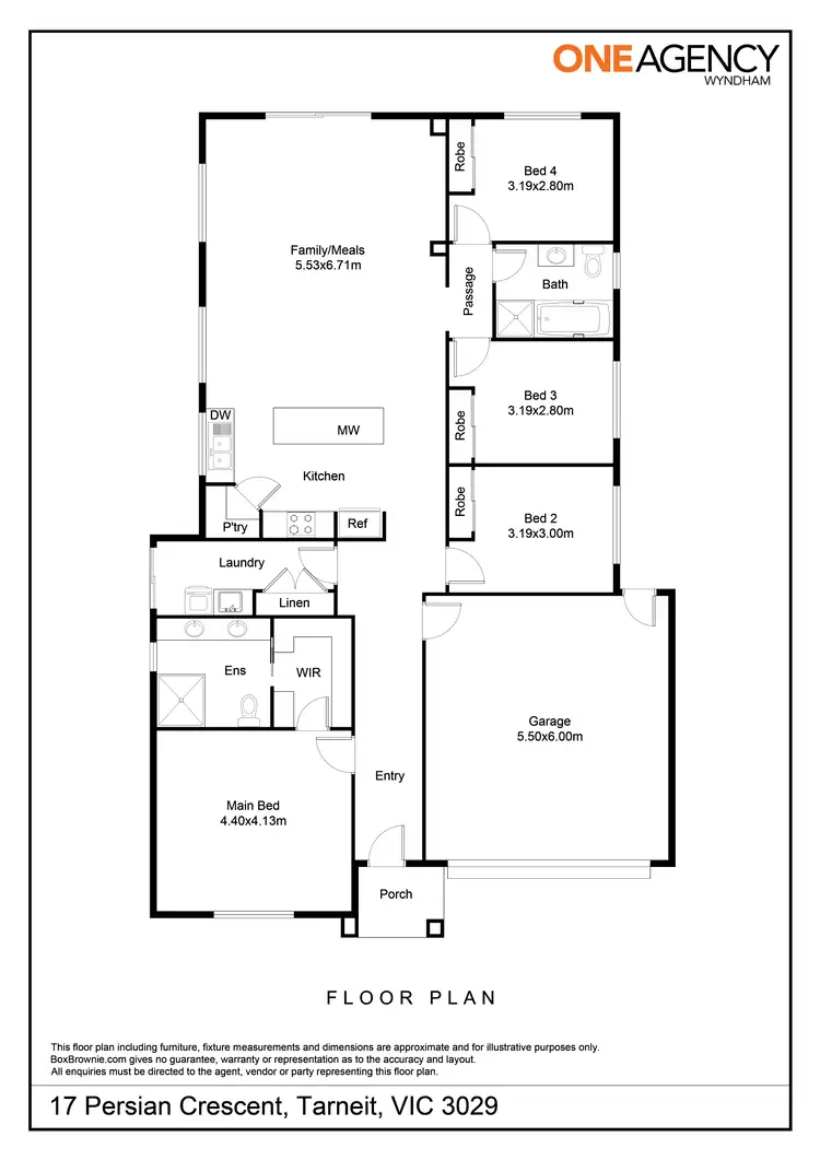Floorplan of Homely house listing, 17 Persian Crescent, Tarneit VIC 3029